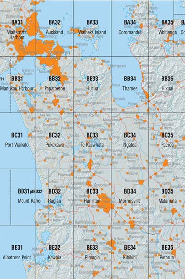 Auckland and Surrounding Area Topo Maps