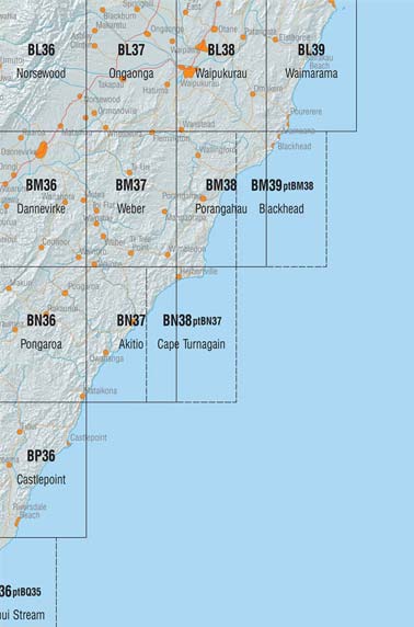 Dannevirke and Surrounding Area Topo Maps