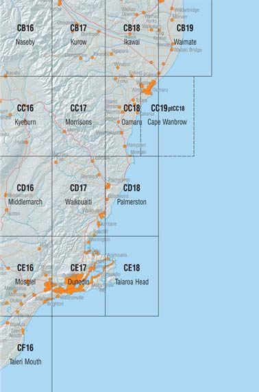 Dunedin Surrounding Area Topo Maps