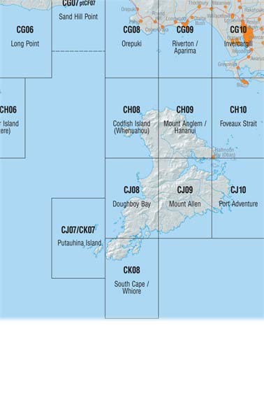 Invercargill Surrounding Area Topo Maps
