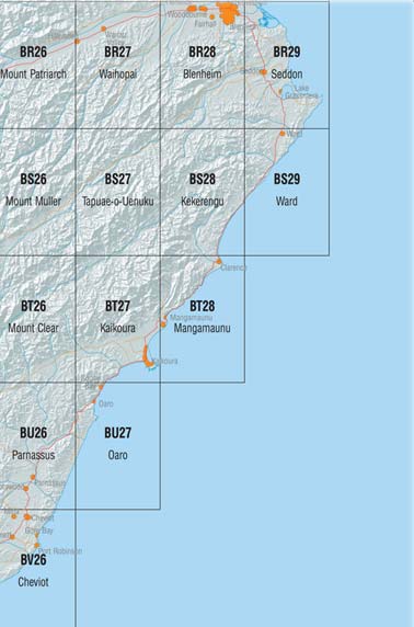 Kaikoura Surrounding Area Topo Maps