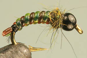 Green & Brown Micro Jelly Caddis TB