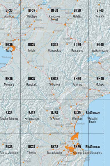 Napier and Surrounding Area Topo Maps