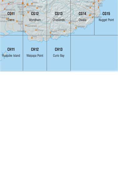 Owaka Surrounding Area Topo Maps