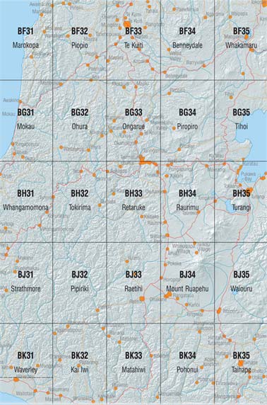 Taumarunui and Surrounding Area Topo Maps