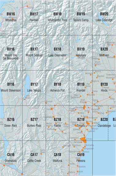 Timaru Surrounding Area Topo Maps