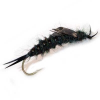 Stone Nymph Kaufmanns Black Barbless (Dozens)