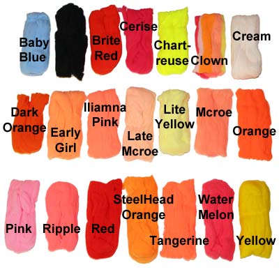 Glo Bug Yarn Color Chart