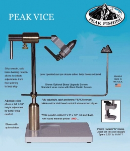 Peak - Rotary Fly Tying Vice: Flyshop NZ Ltd